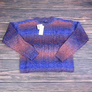 Ten Sixty Sherman NEW NWT XS Blue Striped Acrylic Crewneck Sweater